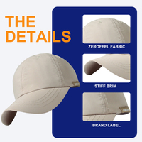 Casquettes à 6 panneaux avec logo brodé à la main, 100% polyester, fermeture à boucle métallique standard, avec logo personnalisé