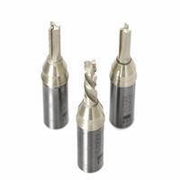 Jandeli Fresa Recta de Carburo de Tungsteno de 3 Filos con Vástago de 1/2 pulgada, Recubrimiento Nano Dorado, Cortador de Aleación Soldado, Soporte para Envío Global por Aire y Mar