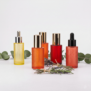 Xi lanh mới 40ml 60ml 30ml hiệu ứng nứt lớp phủ UV hổ phách chai thủy tinh nhỏ giọt cho chăm sóc da huyết thanh bao bì dầu - Product Image 6