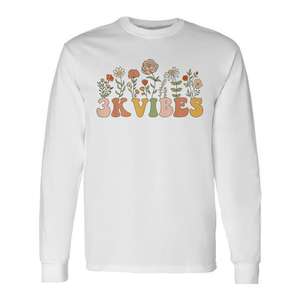 Camiseta de manga larga 3K Vibes para niños, cuello redondo, estampado digital, regreso a la escuela, unisex - Product Image 1