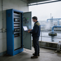 Gabinete de Control Eléctrico de Alta Resistencia con PLC Integrado, Duradero para Distribución de Energía y Plantas de Fabricación