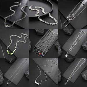 Collana in acciaio al titanio per gli uomini accessorio Vintage a prova di appannamento stile Hip Hop - Product Image 3