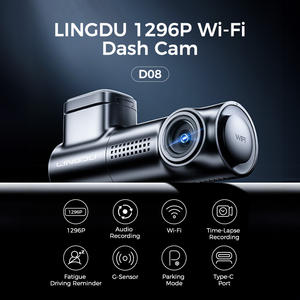 LINGDU D08 1296P Wifi WDR <strong>Dashcam</strong> Support G-Sensor <strong>Parking</strong> <strong>Mode</strong> Time Lapes Recording Car Black Box Dash Cam DVR - Product Image 3