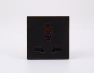 Tomada Universal Preta para Reforma Residencial, 16A 250V, Tomada de Parede Compatível Globalmente com 3 Pinos - Product Image 2
