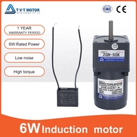 Petit moteur AC 110V 6W, micro-moteur à engrenages avec boîtier de réduction 60mm, arbre 8mm pour support d'affichage publicitaire