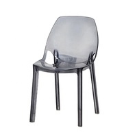 Chaises de salle à manger modernes, chaise de salle à manger transparente violette, chaise de salle à manger en plastique PC, chaise de salle à manger de restaurant