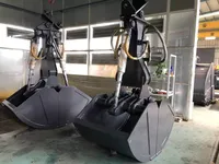 Penggali cangkang kerang ember ambil 0.4 sampai 6 CBM logam Pickup untuk Sennebogen 850 untuk kucing PC JCB