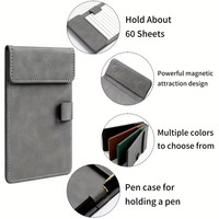 Porte-documents compact en cuir PU A6, dossier de menu durable, couverture pour reçus et factures, pour l'école, le bureau, les restaurants