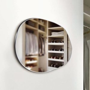 Miroir mural suspendu de grande taille en métal noir Herschel, irrégulier, asymétrique, pleine longueur, décoration intérieure, miroir, spiegel - Product Image 5