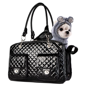 Wholesale Multi Foldable Waterproof Premium PU Leather <b>Pet</b> Travel Purse Handbag Portable Bag Dog <b>Carrier</b> - Product Image 3