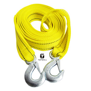 Sangle de <span class=keywords><strong>remorquage</strong></span> robuste Topwell 2" 50mm 5T avec crochets métalliques forgés, corde de récupération d'urgence en polyester pour camion, SUV, remorque - Product Image 2