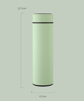 Bouteille intelligente à LED avec logo personnalisé, 500 ml, bouteille isotherme en acier inoxydable, bouteille d'eau numérique avec affichage de la température