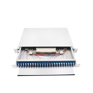 OS2 19 Polegada 1U FO Splicebox LWL Fibra de remendo do painel de remendo Fobot 1ru terminação de fibra óptica - Product Image 6