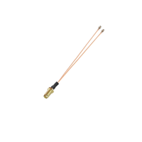 Câble coaxial SMA femelle à 2 * câble de raccordement UFL RF coaxial SMA Pigtail RF assemblage de câble coaxial