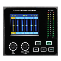 Dj contrôleur audio console de mixage Professionnel audio mélangeur avec led écran 10 CH avec PC USB carte son de lecture et d'enregistrement