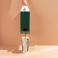 Boîte à café à emporter personnalisée, distributeur de café en papier jetable, sac en boîte avec valve de goutte à goutte, contenant à emporter pour café arabe Gahwa