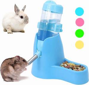 Bebedero Colgante 3 en 1 para Hámster, Dispensador Automático de Agua para Mascotas con Base para Hámster Enano, Ratón, Rata, Erizo, 80 ml - Product Image 1