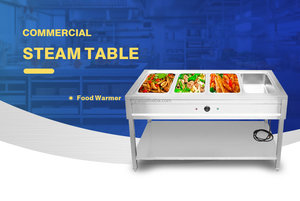 Catering Equipment Stainless Steel Buffet Bain Marie <b>Food</b> <b>Warmer</b> <b>Electric</b> Steam Heater Table Glass Guard Energy Saving Mode - Product Image 2