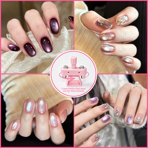 Aimant à ongles œil de chat rotatif automatique, outil magnétique puissant pour nail art UV, pour la conception de manucure au vernis gel - Product Image 2