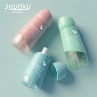 Bouteille de pulvérisateur de brume faciale cosmétique de luxe personnalisée conteneur 60 80 100ml bouteille de pompe de lotion de toner en plastique unique de voyage de crème solaire