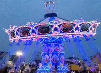 Installations de parc d'attractions chaîne carrousel chairoplane 24 manèges balançoire au plafond chaise volante