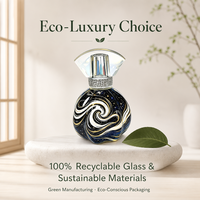 Flacon de parfum en verre mat au design Nuit Étoilée de qualité supérieure, avec impression artistique personnalisable, vide