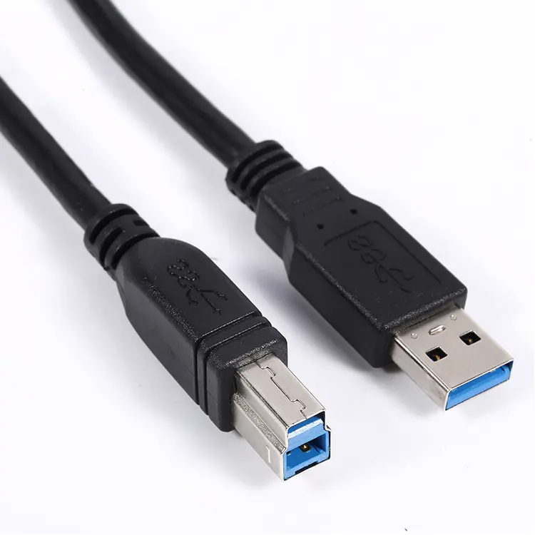 USB 2.0 3.0 AM to BM Printer Charge Cable with USB3.0 A male to Type B male charging Data Transfer for Printer Computer 1m Black