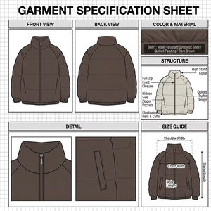 Chaqueta Acolchada <span class=keywords><strong>de</strong></span> Nylon 100% para Hombre Joven, Estilo Urbano Coreano, Cuello Alto, Diseño Corto Holgado, Logotipo Personalizado OEM/ODM - Product Image 3