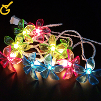 Untuk Dekorasi Natal Pernikahan Luar Ruangan Tahan Air Bersertifikat IP44 Lampu Bunga Berbentuk Hati Merah Lampu LED String Fairy Lights