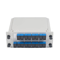 Pabrik OEM 1*16 SC UPC LGX Cassette PLC Splitter Single Mode Insert Card untuk Jaringan FTTH GPON FTTX 5G.