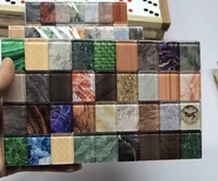 Tuiles de Mahjong personnalisées gravées avec votre motif, impression intérieure en acrylique à quatre couches, dos en bois incrusté, options de couleur