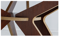 Ensemble de table à manger ronde en bois blanc brillant, style minimaliste moderne et écologique, contreplaqué 18 mm, facile à assembler, pour la cuisine, la maison et l'hôtel