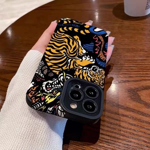 Tigre et <span class=keywords><strong>Dragon</strong></span> Couverture de Téléphone pour Samsung Galaxy A53 A54 5G Cas A51 A52 A14 A72 A73 A50 A31 A34 M12 A21S A22 A23 A32 4G Cas - Product Image 4
