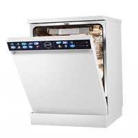 Lave-vaisselle encastrable 18 couverts 60 cm Écran tactile couleur Séchage à air chaud Ouverture automatique de la porte Bac en acier inoxydable 3 foyers