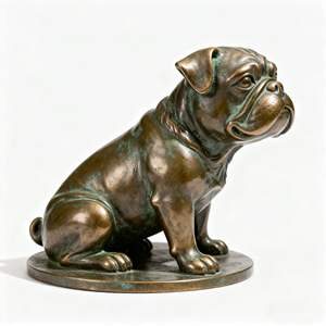 Figura <span class=keywords><strong>de</strong></span> Bulldog en Bronce Patinado, Estatua <span class=keywords><strong>de</strong></span> Animal <span class=keywords><strong>de</strong></span> Resina con Acabado Rústico, Decoración para el Hogar <span class=keywords><strong>de</strong></span> Estilo Academia Oscura - Product Image 2