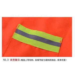 Gilet réfléchissant orange haute visibilité pour les travailleurs de la construction et des services d'assainissement avec bandes réfléchissantes - Product Image 5