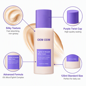 Crema Corporal Reafirmante con Complejo Reafirmante al 6% y Extracto de Semilla de Longan, Suavizante e Hidratante para la Piel del Abdomen, Marca Privada OEM - Product Image 3