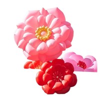Logo gonflable Fleurs Simulation de dessin animé gonflable Fleurs Pelouses extérieures Grands centres commerciaux Décorations suspendues