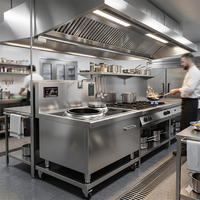 Cuisinière à induction commerciale In-smart haute puissance 8 15KW en acier inoxydable, wok chinois, cuisinière à brûleur concave, équipement de cuisine