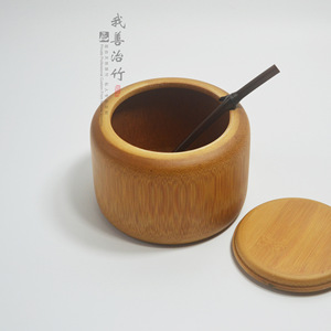 Bamboo Tea <b>Caddy</b> With Lid 150Ml For Tea Storage And Serving - Product Image 1