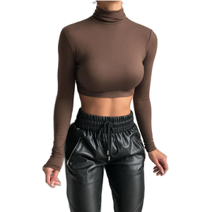 Haut formel vintage pour femmes à manches longues, col ouvert, imprimé, coupe ajustée, t-shirt classique, patchwork, broderie, 100% coton - Product Image 6