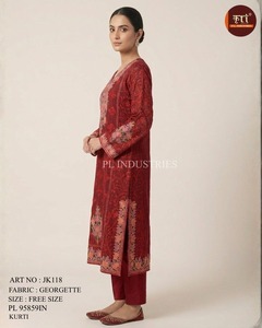 Most Selling Women <b>Kurti</b> Stylish Fabric Ethnic Wear <b>Kurti</b> For Daily Wear Casual And Office Use Available At Export Price - Product Image 3