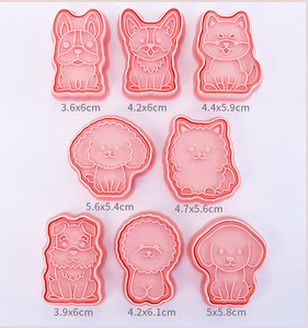 8 pièces en plastique <span class=keywords><strong>chien</strong></span> <span class=keywords><strong>emporte</strong></span>-pièces et tampons à piston ensemble 3D gaufrage <span class=keywords><strong>Biscuit</strong></span> moule presse <span class=keywords><strong>pour</strong></span> la cuisson Fondant <span class=keywords><strong>chien</strong></span> biscuits - Product Image 4