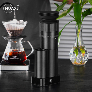 Moulin à café à meules en aluminium noir à 6 cœurs, moteur CC, 48 mm, machine à café avec doseur magnétique, vente chaude - Product Image 1