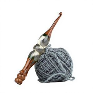 Wooden & Resin Colorful Fashion <b>Crochet</b> <b>Hook</b> Needles <b>Set</b> 20cm 3mm Convenient for Hand Knitting and <b>Crochet</b> DIY Crafts - Product Image 5