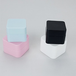 Custom Round Blaclk White Blue pink Square <b>Plastic</b> Cosmetics Containers Body Cream <b>Jar</b> Empty <b>Plastic</b> <b>Jars</b> for Skin Care - Product Image 4