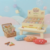 Jouet Squishy en Gros en Forme de Saucisse, Jouet Anti-Stress à Remontée Lente, Bloc de Construction Sensoriel Doux, Jouet Fidget pour Enfants