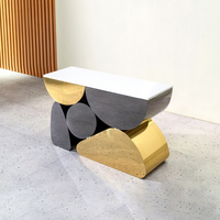 QIANCHENG Nouvelle Tendance Table Console Moderne Meuble de Designer Italien Noir pour Salon et Entrée