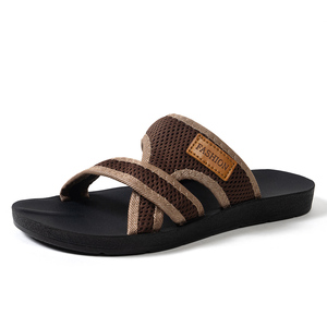 Sandales plates pour femmes, couleur unie, mode printemps, légères, confortables, dessus en maille, <span class=keywords><strong>chaussures</strong></span> décontractées d'été à bout ouvert - Product Image 3