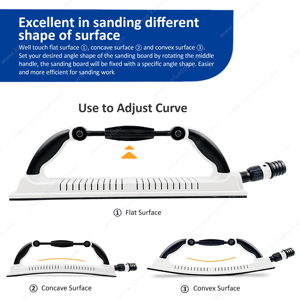 Prix usine Longboard70 * 400mm réglable crochet et boucle bloc de ponçage à la main Extraction sans poussière en plastique Flexile bloc de meulage <span class=keywords><strong>Po</strong></span> - Product Image 5